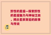 野性的星座—探索野性的星座魅力与神秘之旅，揭示星辰背后的故事与传说