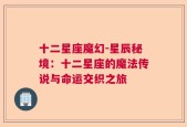 十二星座魔幻-星辰秘境：十二星座的魔法传说与命运交织之旅