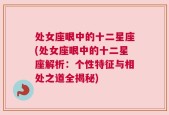 处女座眼中的十二星座(处女座眼中的十二星座解析：个性特征与相处之道全揭秘)