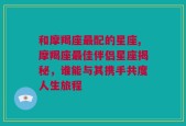 和摩羯座最配的星座,摩羯座最佳伴侣星座揭秘，谁能与其携手共度人生旅程