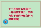 十一月份什么星座(十一月的星空魅力：天蝎与射手座的神秘交织与激情碰撞)