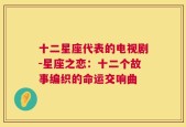 十二星座代表的电视剧-星座之恋：十二个故事编织的命运交响曲