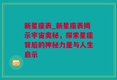 新星座表_新星座表揭示宇宙奥秘，探索星座背后的神秘力量与人生启示