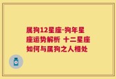 属狗12星座-狗年星座运势解析 十二星座如何与属狗之人相处