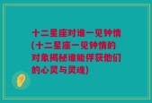 十二星座对谁一见钟情(十二星座一见钟情的对象揭秘谁能俘获他们的心灵与灵魂)