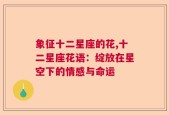 象征十二星座的花,十二星座花语：绽放在星空下的情感与命运