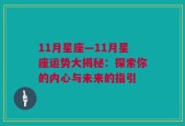 11月星座—11月星座运势大揭秘：探索你的内心与未来的指引