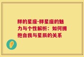 胖的星座-胖星座的魅力与个性解析：如何拥抱自我与星辰的关系