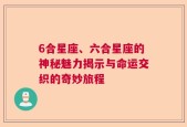 6合星座、六合星座的神秘魅力揭示与命运交织的奇妙旅程