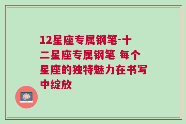 12星座专属钢笔-十二星座专属钢笔 每个星座的独特魅力在书写中绽放