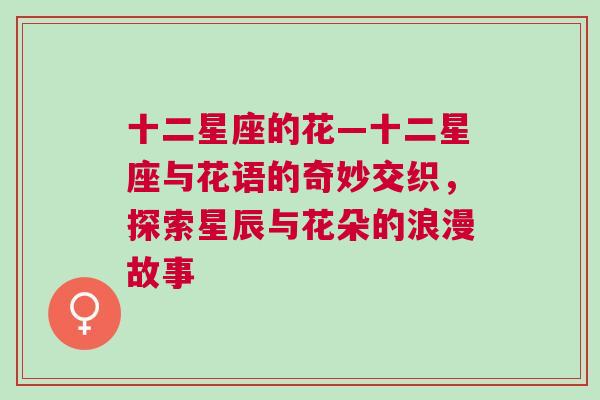 十二星座的花—十二星座与花语的奇妙交织，探索星辰与花朵的浪漫故事