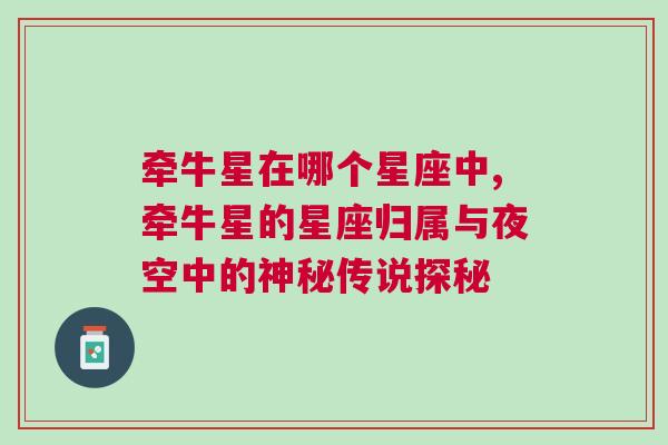 牵牛星在哪个星座中,牵牛星的星座归属与夜空中的神秘传说探秘