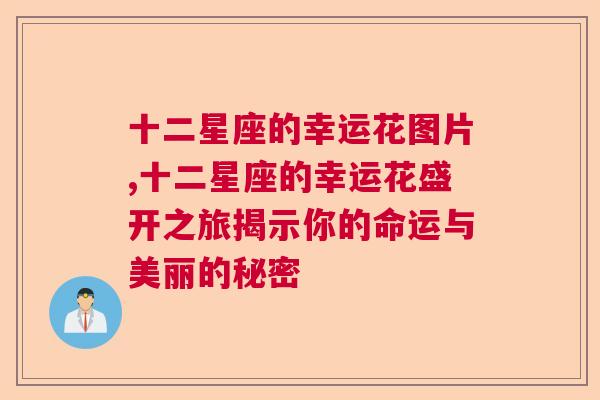 十二星座的幸运花图片,十二星座的幸运花盛开之旅揭示你的命运与美丽的秘密